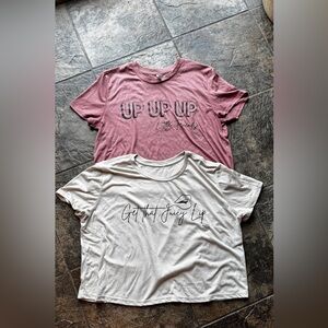 O Crew Mauve and Heather Dust Top - Medium